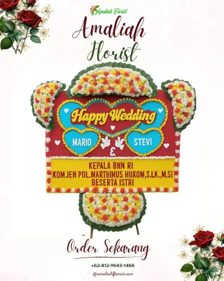Papan Bunga Pernikahan Watukosek